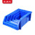 采易乐 斜口零件盒 加厚组合式螺丝工具收纳盒货架物料元件盒 蓝色 C6（250*160*115mm）15307