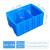 普力捷 加厚塑料配盖周转箱分格长方形六格箱收纳箱多分格箱零件盒工具箱 加高配套盖子+蓝色