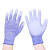 适用PU浸塑胶涂掌涂指 尼龙手套劳保工作耐磨防滑 干活薄胶皮手套女士 蓝色涂掌手套(12双) L