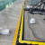 定制适用线槽减速带橡胶PVC电线电缆保护槽室内户外舞台地面过线桥盖线板 人字型小一线槽径50*50mm