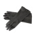 威碟安健加厚工业耐酸碱乳胶手套防防化黑白胶皮手套 威碟40CM黑