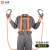 五点式安全带高空作业安全绳国标全套套装保险带腰带挂钩绳子绳 半身双大钩/3米+手套