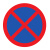 锦安行 JA-P022 反光交通安全标牌（禁止停车）φ60cm 1.5mm厚铝板反光交通标志牌 交通指示牌