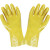 洛港 黄色浸塑手套10双 浸塑杀鱼橡胶止滑加厚全胶皮防水防滑工作耐磨防油劳保手套
