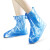 品之德 雨鞋鞋套防水防滑外穿脚套雨靴拉链水鞋套透明蓝色M