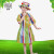 颖荷（YINGHE）环保服装儿童时装秀男童幼儿园亲子走秀服装diy手工制作环保衣服 三彩裙 110cm