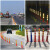 明悦 塑料警示柱 防撞路障隔离路桩固定道路隔离安全红白反光柱子