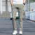 法莎尼亚品牌休闲裤男夏季薄款冰丝宽松直筒米白色棉弹力长裤 橄榄绿 33