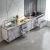 品味空间 厨房灶台组合柜橱柜不锈钢一体碗柜1.2米右双盆可选左 CG-114