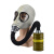 邦固MF1A型防毒面具+P-B-3滤毒罐64式鬼脸自吸过滤式全面罩防化工 防无机气体 工业化工用