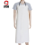 厚创 复合工业围裙皮革防水防油PU加厚长款耐酸碱皮围裙 白色