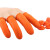 品之德  PST-044 橡胶手指套防滑教师点钞印刷劳保指头套 橙色麻点500只 M号/中号