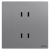 罗格朗F9仕典PLUS系列插座 深砂银色家用插座面板 四孔插座
