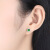 HYCK天然A货翡翠阳绿蛋面耳钉冰种玉石镶嵌时尚女士耳饰 耳 耳饰 耳饰
