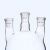 化科 直三口烧瓶 三颈高硼硅厚壁玻璃反应瓶圆底  250ml/24*24*24 