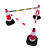 动力瓦特 路锥连接杆 可伸缩杆PVC警示杆 雪糕筒反光警示杆 红白固定款长2米