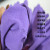 劳保手套L309紫色乳胶发泡手套柔软防滑耐磨透气防护 红宇309紫色(12双) S