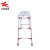 华峰加厚折叠平台梯 工业马凳洗车凳 折叠工作台移动铝合金登高梯 1*0.3*0.7m XCT03