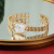 飞亚达（FIYTA）倾城系列  “小金表”圆珠链贝母盘 复古女士石英腕表 节日礼盒