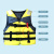 钢米专业户外漂流救生衣 配胯带-黄色 S-XL