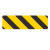 竹特 5s管理标识 四角定位贴桌面地面标识贴物品定位贴6S管理标志 一字型 2*5cm 黄黑色（50个装） 企业定制