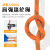 SHANDUAO 安全带连接绳 安全绳  单自锁器1.8米+缓冲包 电工作业限位绳保险绳AD007橘色