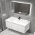 约龙（YUELONG）小户型太空铝浴室柜组合一体陶瓷洗手盆卫生间洗脸盆柜洗漱台简约 纯白60cm陶瓷盆柜