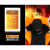 橙色硅胶灭火毯消防认证玻璃纤维国标防火毯布消防器材 夜光橙色硅胶1米(常用型)欧盟CE认证