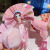 中国风儿童头饰汉服发夹子女童宝宝红色毛球古装发卡古风发饰头花 1#粉色毛球折扇流苏发夹