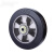铸铁脚轮4/5寸平板手推车轮重型万向轮拖车滑轮橡胶6/8寸轮子 浅灰色