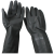 安思尔87-950天然橡胶手套 防耐酸碱防耐油污防耐溶剂化学品处理手套 12副起订 黑色 M/中号/8号