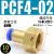 PCF内螺纹直通8-02英制气动接头公制M8M10M12内丝M14*1.5压力表头 PCF6-0310个装