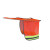 希万辉 遮阳帽配安全帽防晒建筑工地遮阳板罩 荧光橙可折叠透气款