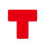 昊鹰 6S四角定位贴 管理定位贴纸桌面定置标签标识直角T型L型十字 型标志贴3*1cm 红色T型 100个 