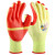 牛郎星劳保胶片手套乳胶发泡PVC手套手背贴片防护手套1钢筋工工地专用 NL-198黄