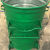 360L市政环卫挂车铁垃圾桶户外分类工业桶大号圆桶铁垃圾桶大铁桶 绿色 15mm厚带轮无盖