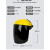 电焊面罩PC烤全脸隔热轻便头戴式防打眼氩弧焊气防护面具焊帽面屏 透明面罩