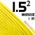 千石国标阻燃BVR1 1.5 2.5 4 6平方软多股铜芯家装电线铜线零剪 1.5平方 单皮软线(1米)黄色
