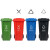 户外垃圾分类垃圾桶大号带盖商用餐饮厨房物业环保环卫垃圾箱 100L深灰带轮其他垃圾