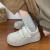鲁伊森kbnb鞋子魔术贴鞋增高5cm 白色女鞋厚底软底鞋 R43-O78-白色 35尺码偏小建议拍大一码