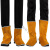 祥利恒电焊套脚皮盖护腿防烫焊焊接脚套防护装备用品（10双) 桔色长款系带护脚(10双)