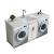 DEETGU双洗衣柜切角阳台一体组合柜太空铝双洗衣机柜烘干机柜1.8米2米2. 支持非标定制