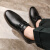 波图蕾斯皮鞋男士时尚舒适系带正装商务休闲鞋英伦风板鞋男 1181 黑色 42