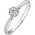 周六福钻戒女求婚钻石戒指 显钻一克拉效果W0210438 约20分I-J/SI 14号 母亲节礼物