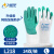 星宇劳保手套耐磨浸胶橡加厚胶皮防滑塑胶机建筑玻璃工地手套 星宇L218型绿色（拇指浸胶）手套（24副） L