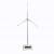新品发电风车模型金属太阳能风机模型仿真风车玩具摆件风能工艺品 白色