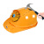 久臻 YTF06太阳能风扇帽工地头盔夏降温防晒带蓝牙可充电多功能带风扇帽子 黄色豪华版+遮阳挡+制冷套件 