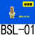 气动元件电磁阀消音器铜不锈钢消声器BSL-M5/01/02/03/04排气可调 平头型BSL-02 接口1/42分