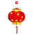 苏识 LED吸盘灯春节装饰灯过年喜庆红灯笼 圆福
