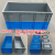 大号EU物流箱养鱼养龟水槽周转箱过滤器长方形塑料胶筐加厚零件盒 eu41028(外径1000*400*280mm) 灰色物流箱